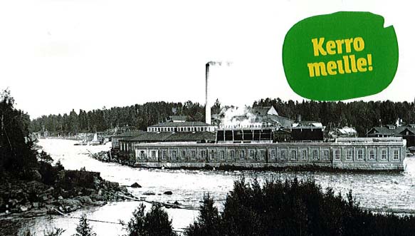 Inkeroisten kartonkitehdas 1910-luvulla. Kuva: Stora Enso