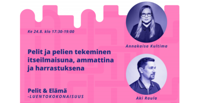 Pinkillä pohjalla Pelit ja elämä 4. luennon luennoitsijoiden kuvat