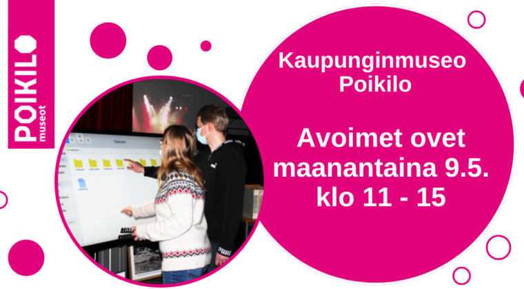 Palloja ja teksti Avoimet Ovet Kaupunginmuseo Kouvola