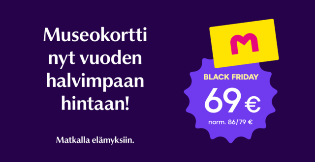 Museokortin kampanja Black Friday.