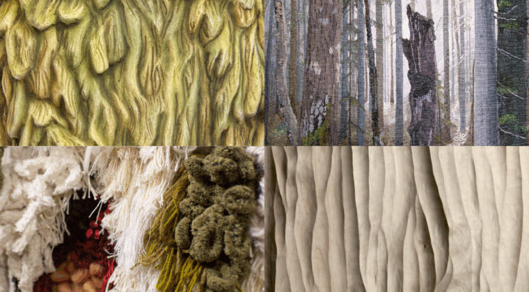 Kosketuksissa-näyttelyn teoksia.